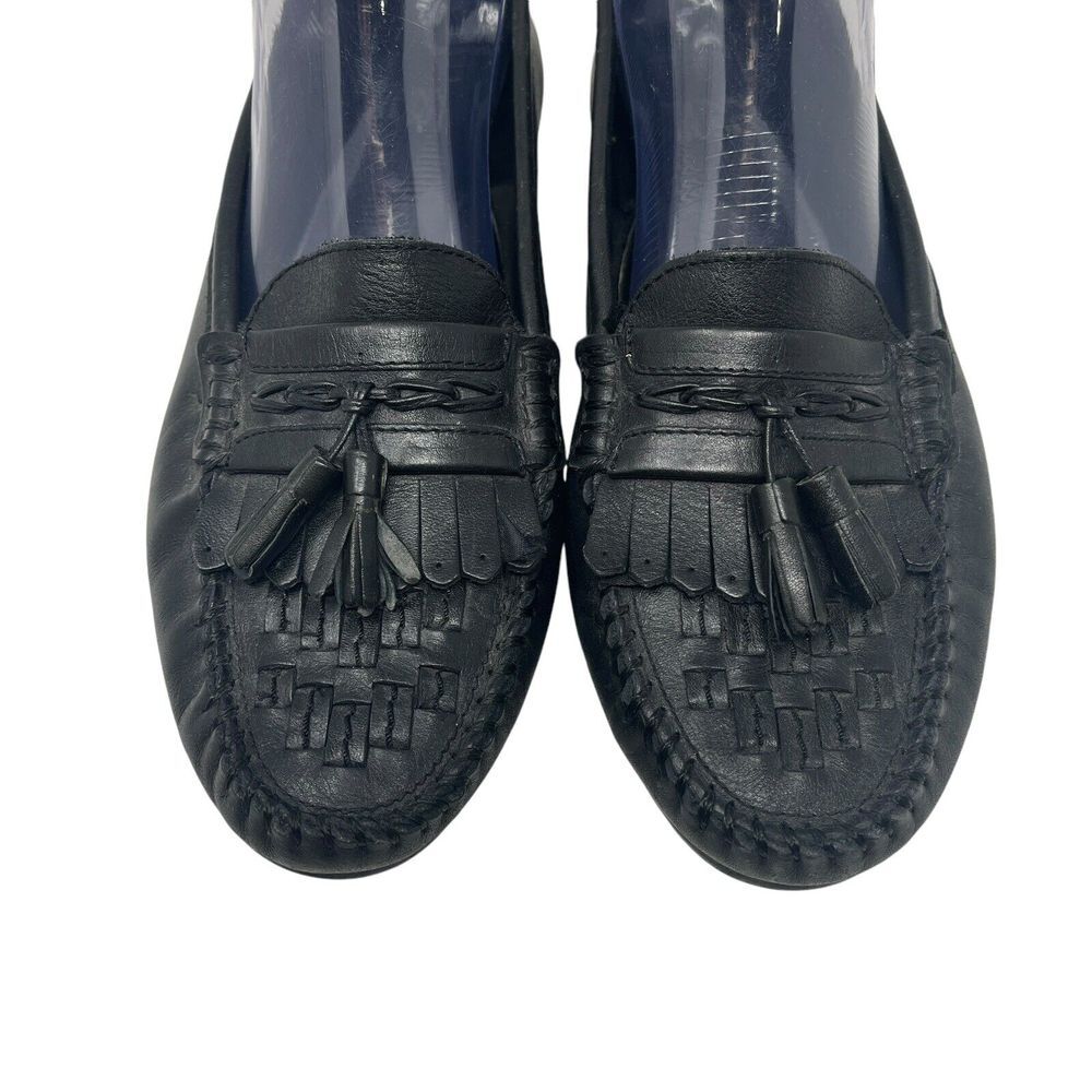 Nunn Bush Black Leather Tassel Loafers Mens Size 8.5 Slip On Shoes